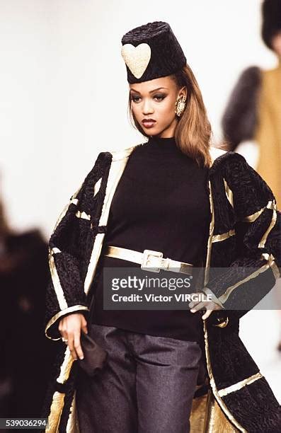 tyra banks yves saint laurent 1993|2,139 Tyra Banks Runway Premium High Res Photos .